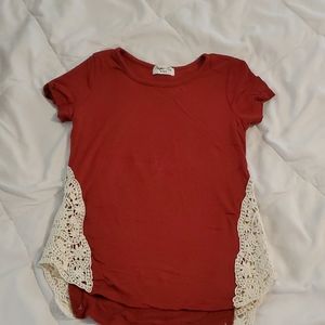 Maroon Paper Tee kids shirt